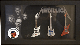 miniguitarras pack Metallica con marco