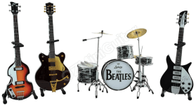 miniguitarras pack The Beatles con batería