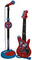 guitarra de spiderman con microfono