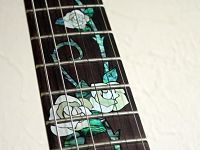 Inlays para guitarra de rosa y flores