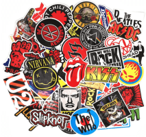 55 stickers de grupos musicales