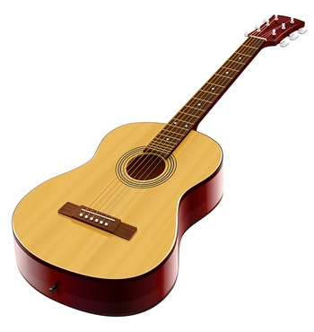 Guitarra acústica con cuerdas de acero